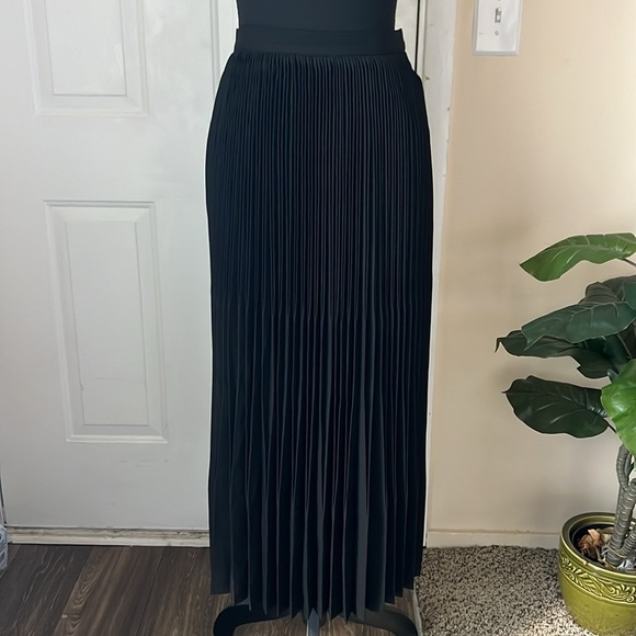 CLANE Black Pleated Midi Skirt Size XS - Picture 3 of 13
